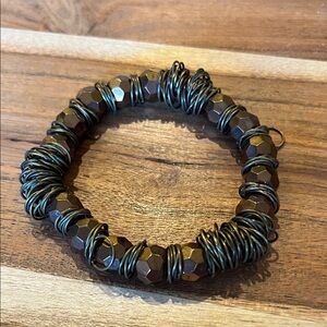 Chico’s Copper Bronze Beaded Bracelet